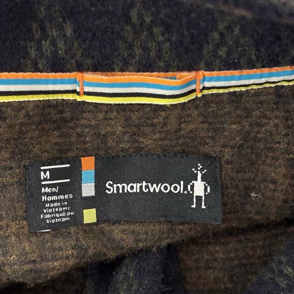 Smartwool Sweater Vest Men's Size M Black Hudson Trail Fleece Zip Aztec SW016518 - Picture 3 of 6